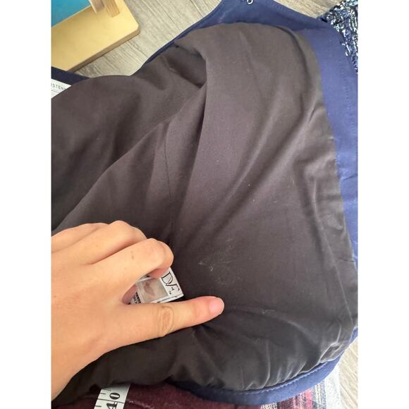 DVF Tweed Jacket & Skirt Set Blue Metallic Women’s Suit Size 2/0 Elegant Chic - Picture 11 of 16